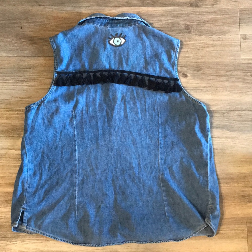 Upcycled Cherokee Denim Vest